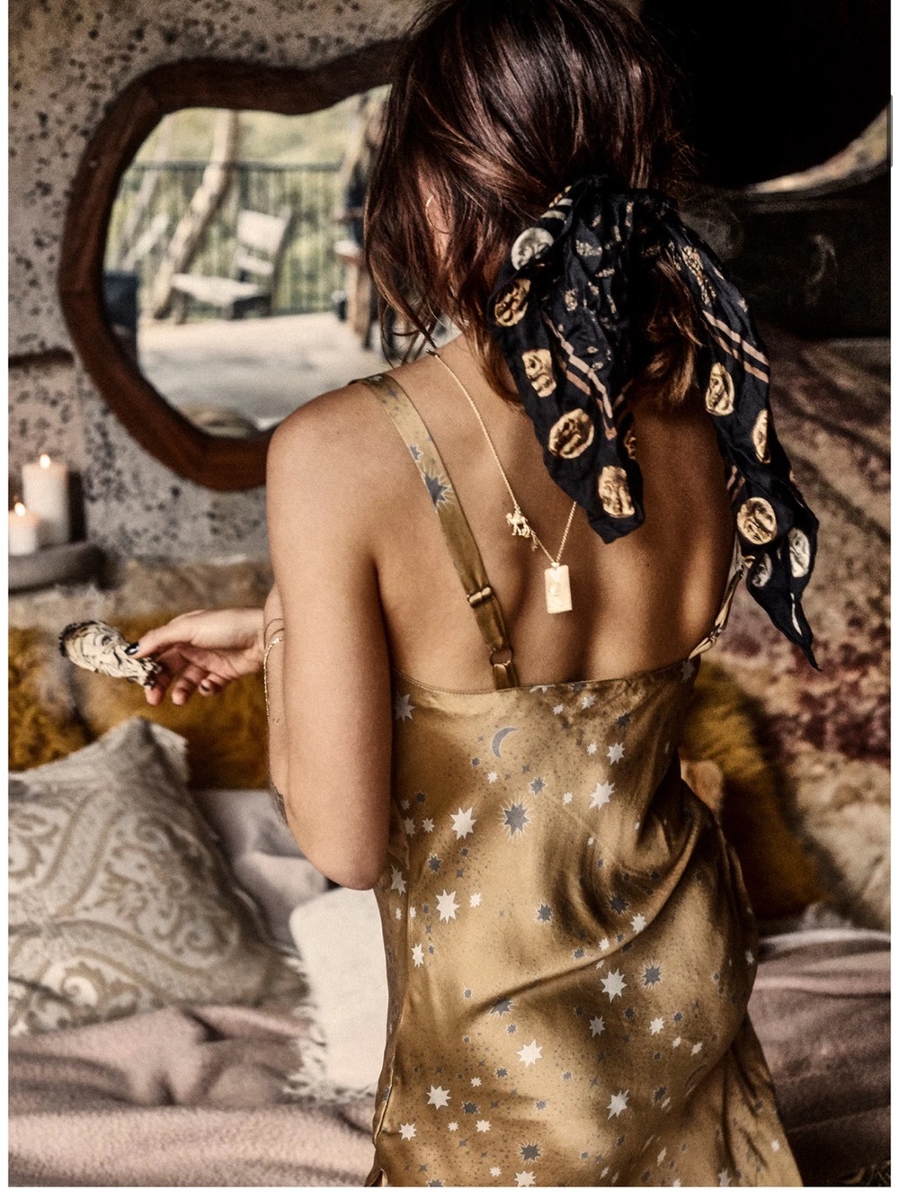 SPELL Limited Edition Stargazer Silk Slip Dress - Picture 3 of 10